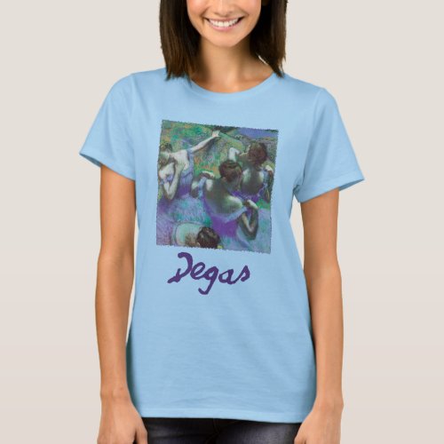 Blue Dancers by Edgar Degas Vintage Impressionism T_Shirt