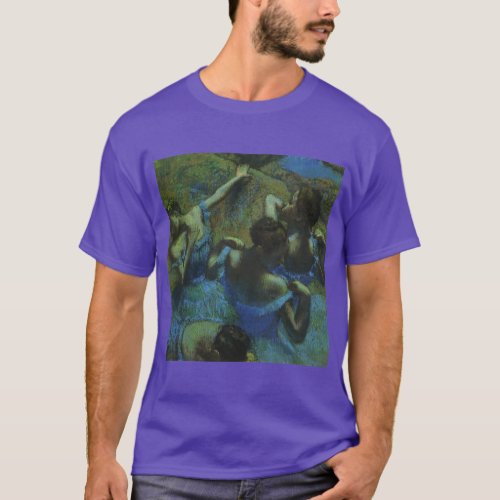 Blue Dancers by Edgar Degas Vintage Impressionism T_Shirt