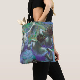 Blue Dancers by Edgar Degas, Vintage Impressionism Tote Bag