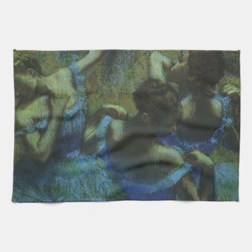 Blue Dancers by Edgar Degas Vintage Impressionism Towel