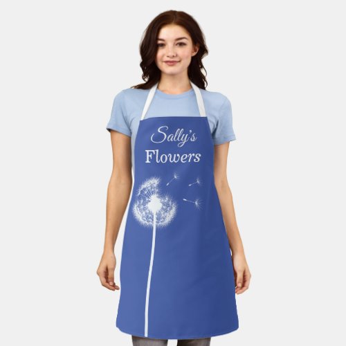 Blue Dandelion Apron