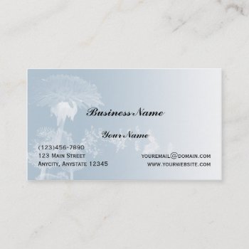 Blue Dandelion Business Card by BeSeenBranding at Zazzle