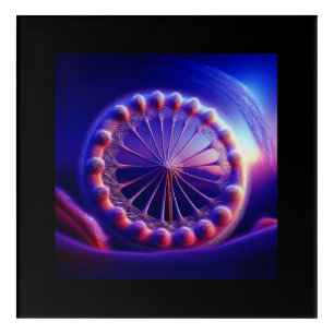 Blue Dandelion Fractal Acrylic Print