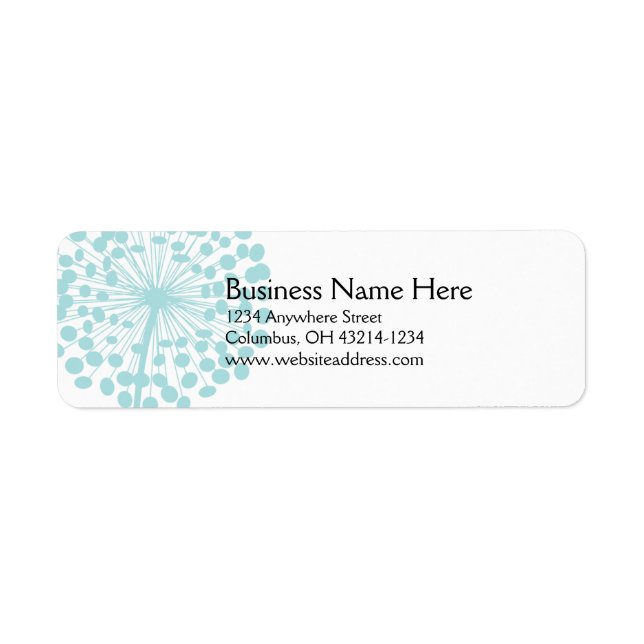 Blue Dandelion Return Address Labels 2 (Front)