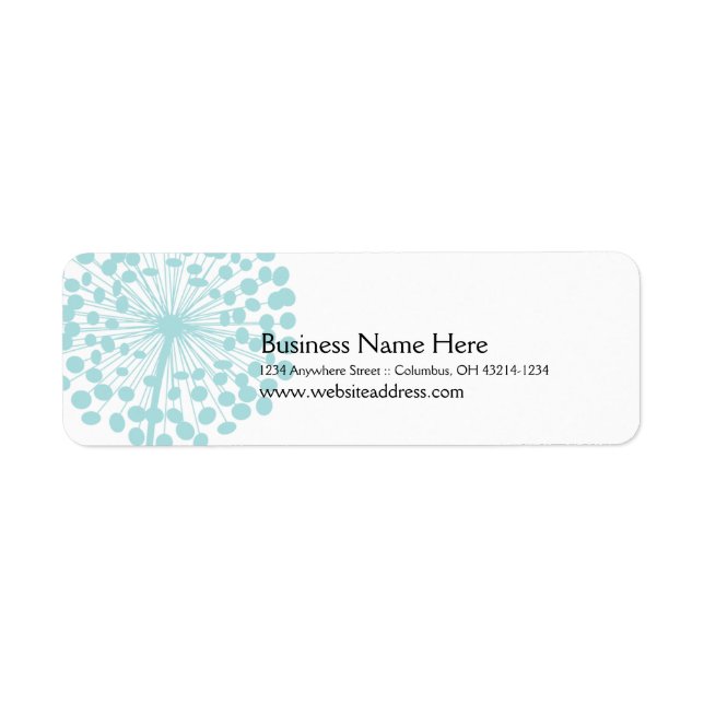 Blue Dandelion Return Address Labels (TBA) (Front)