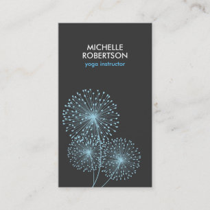 BLUE DANDELIONS II YOGA TEACHER, YOGA INSTRUCTOR BUSINESS CARD
