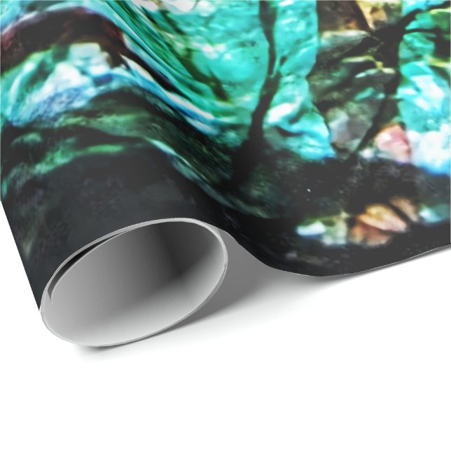 Blue dark abstract wrapping paper,Abstract party  Paper (Roll Corner)