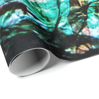 Blue dark abstract wrapping paper,Abstract party Wrapping Paper