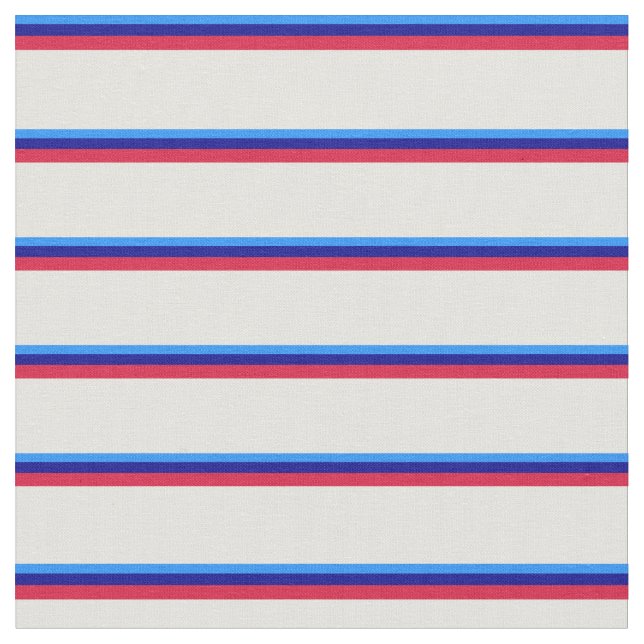 Blue, Dark Blue, Crimson, and Light Yellow Lines Fabric (Close Up)