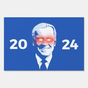 Blue Dark Brandon 2024 Sign by Politicaltshirts at Zazzle