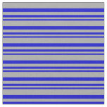 [ Thumbnail: Blue & Dark Gray Lined/Striped Pattern Fabric ]