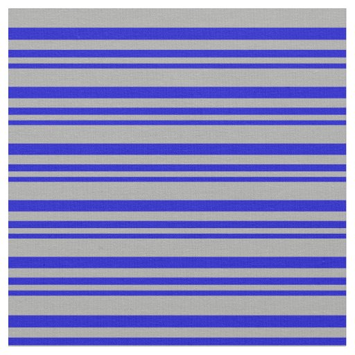 Blue & Dark Gray Lined/Striped Pattern Fabric
