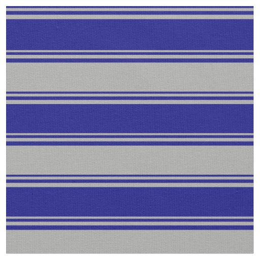 Blue & Dark Gray Lines Pattern Fabric