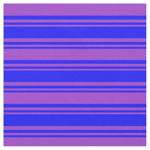 Blue & Dark Orchid Lined Pattern Fabric