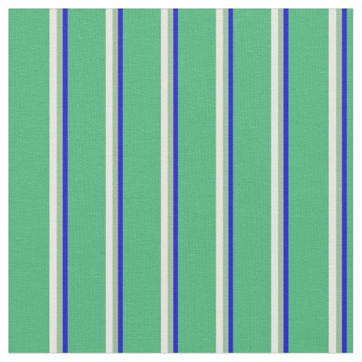 Blue, Dark Sea Green, Light Yellow, and Sea Green Fabric