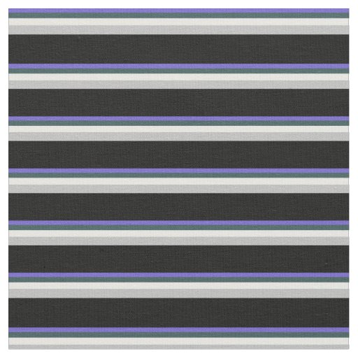 Blue, Dark Slate Gray, Mint Cream, Grey & Black Fabric