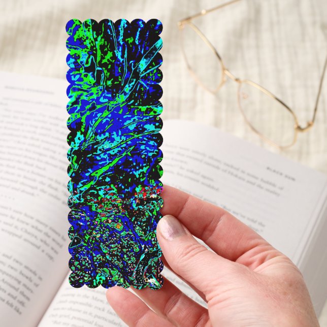 Blue dark texture Bookmark,Chromatic blue texture  Bookmarks (Hand)