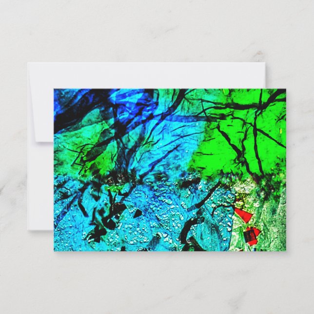 Blue darkness abstract invitation,Abstract blue In Invitation (Front)