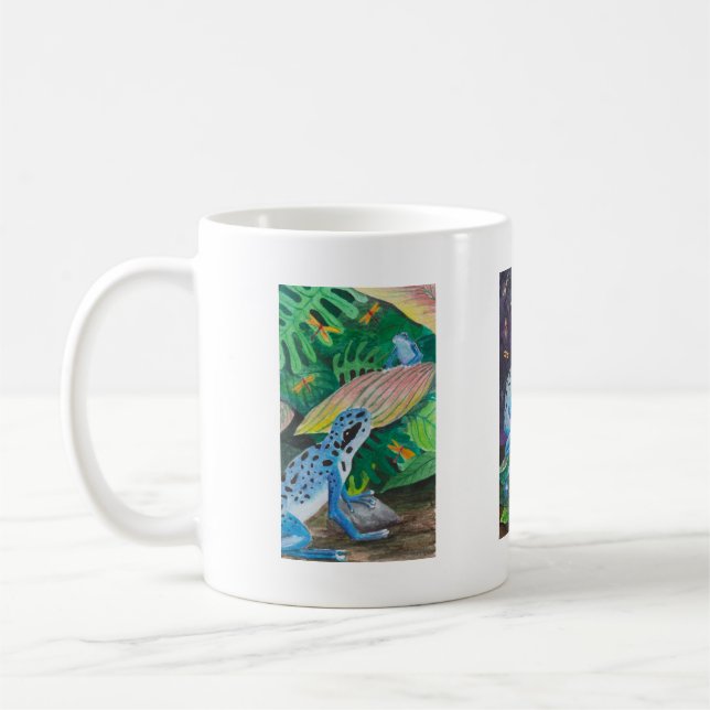 Blue Dart Frog Mug (Left)