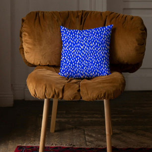 Blue Dashingly Bright Throw Pillow