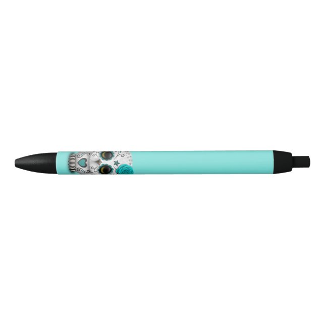Blue Day of the Dead Baby Owl Pen (Front)