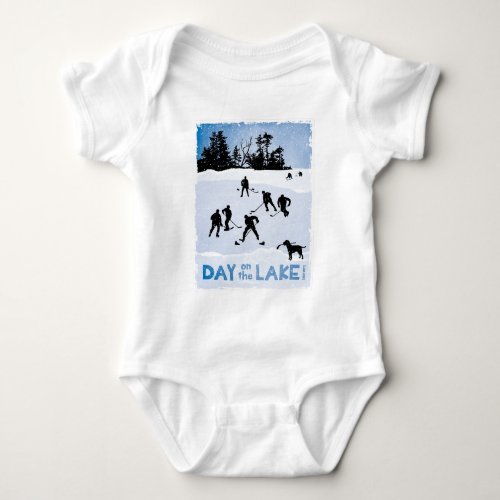 Blue Day on the Lake Hockey Infant Baby Bodysuit