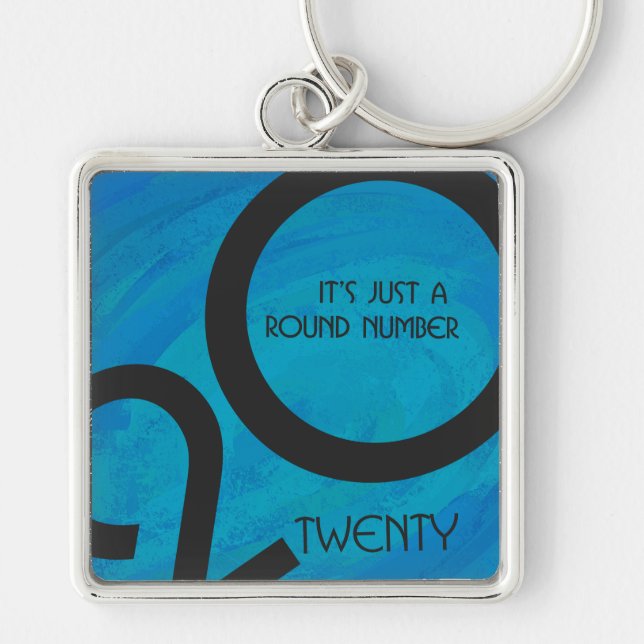 Blue Decade 20th Birthday Keychain (Front)