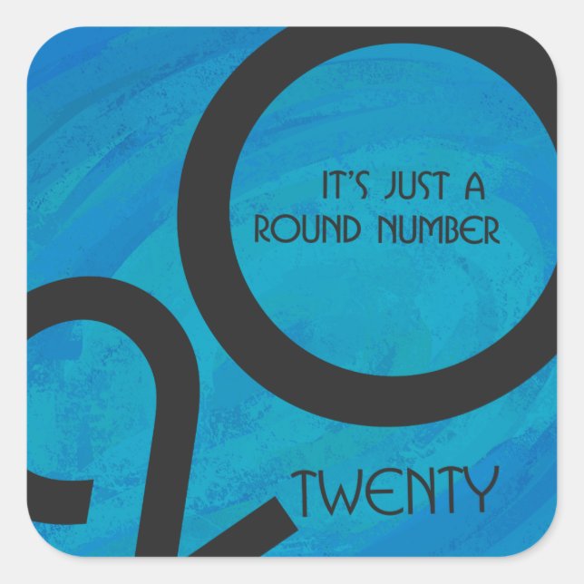 Blue Decade Birthdday Square Sticker (Front)