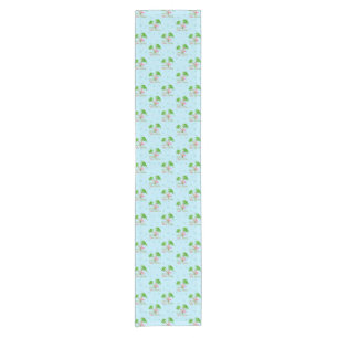 Blue Deck The Palms Tropical Christmas Santa Flami Short Table Runner