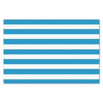Blue Deckchair Stripes Tissue Paper by beachcafe at Zazzle