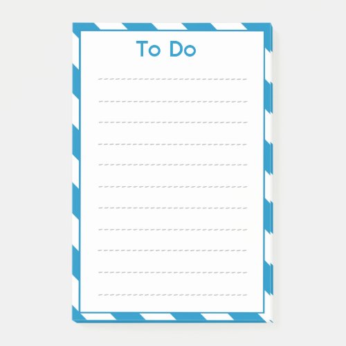 Blue Deckchair Stripes To Do List Post_it Notes