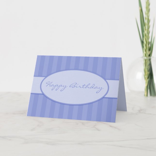 Blue Deco Birthday Card (Front)
