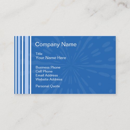 Blue Deco Business Profile Card Business Card Templates