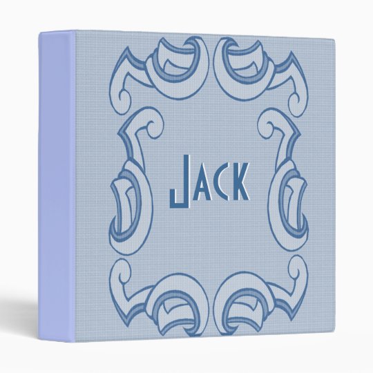 Blue Deco Framed Binder