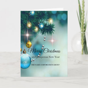 Blue decorationNew Year's candles and Christmas Holiday Card