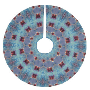 Blue Decorative Christmas Tree Skirt
