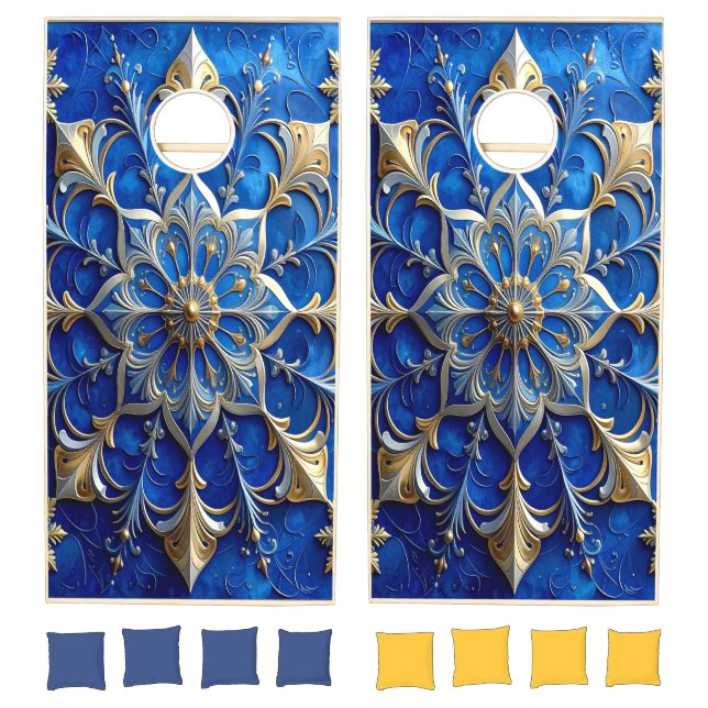 Blue Decorative Cornhole Set (Set)