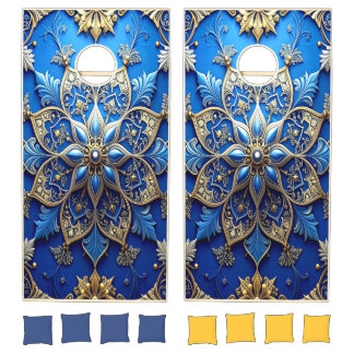 Blue Decorative Cornhole Set