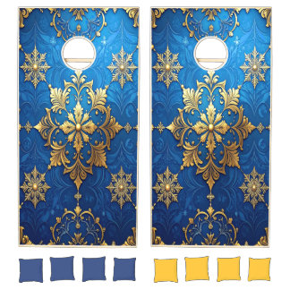 Blue Decorative Cornhole Set