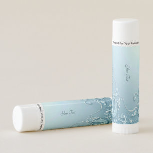 Blue Decorative Floral Lip Balm
