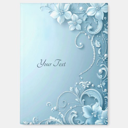 Blue Decorative Floral Magnet