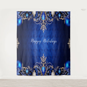 Blue Decorative Holiday Backdrop