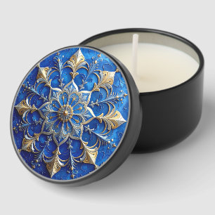 Blue Decorative Holiday Mini Candle Favors