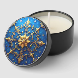 Blue Decorative Holiday Mini Candle Favors
