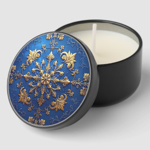 Blue Decorative Holiday Mini Candle Favors
