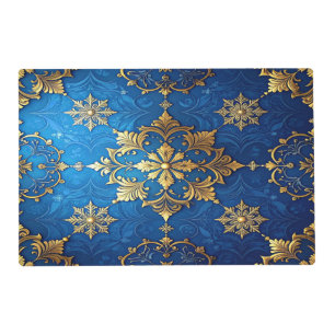 Blue Decorative Holiday Paper Placemat
