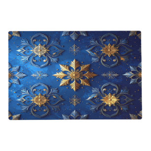 Blue Decorative Holiday Paper Placemat