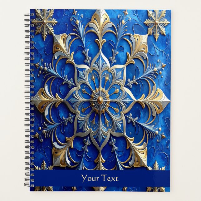 Blue Decorative Holiday Planner (Front)