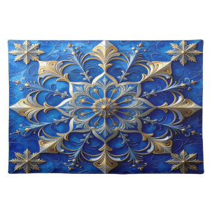 Blue Decorative Holiday Table Cloth Placemat