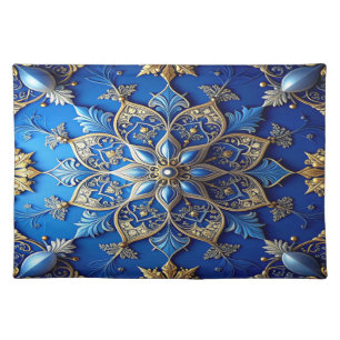 Blue Decorative Holiday Table Cloth Placemat